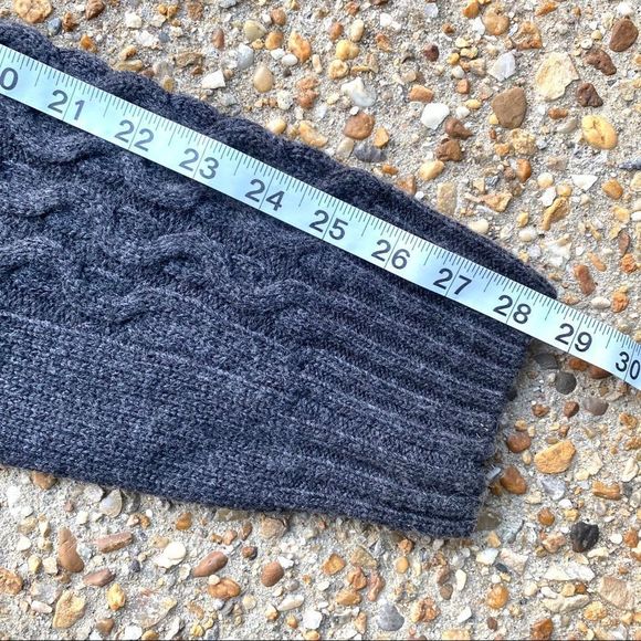 Timberland Men’s Gray Wool Blend Cable Knit Sweater Size L - Picture 7 of 9